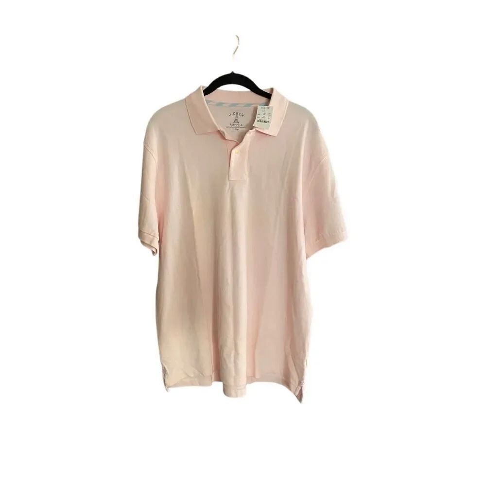J. Crew NWT men’s pink.repp short sleeve polo shirt, size, XL